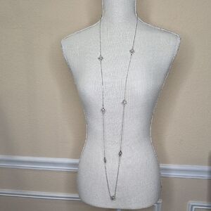 Park Lane Elegant Long Silver Necklace